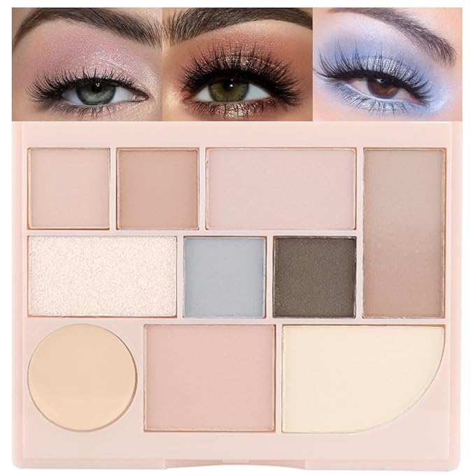 Shimmer Matte Eyeshadow Palette.Longwearing Highly Pigmented Natural Beige Gold Glitter Powder Palet.Matt Shiny Eye Makeup paleta de sombras.01#-Velvo Beauty