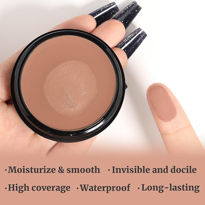 Kaely Color Correcting Concealer,Cream Pot Concealer Full Coverage,under Eye Concealer Palette for Conceals Dark Circles,Waterproof Foundation Face Makeup,06 Light Coffee-Velvo Beauty