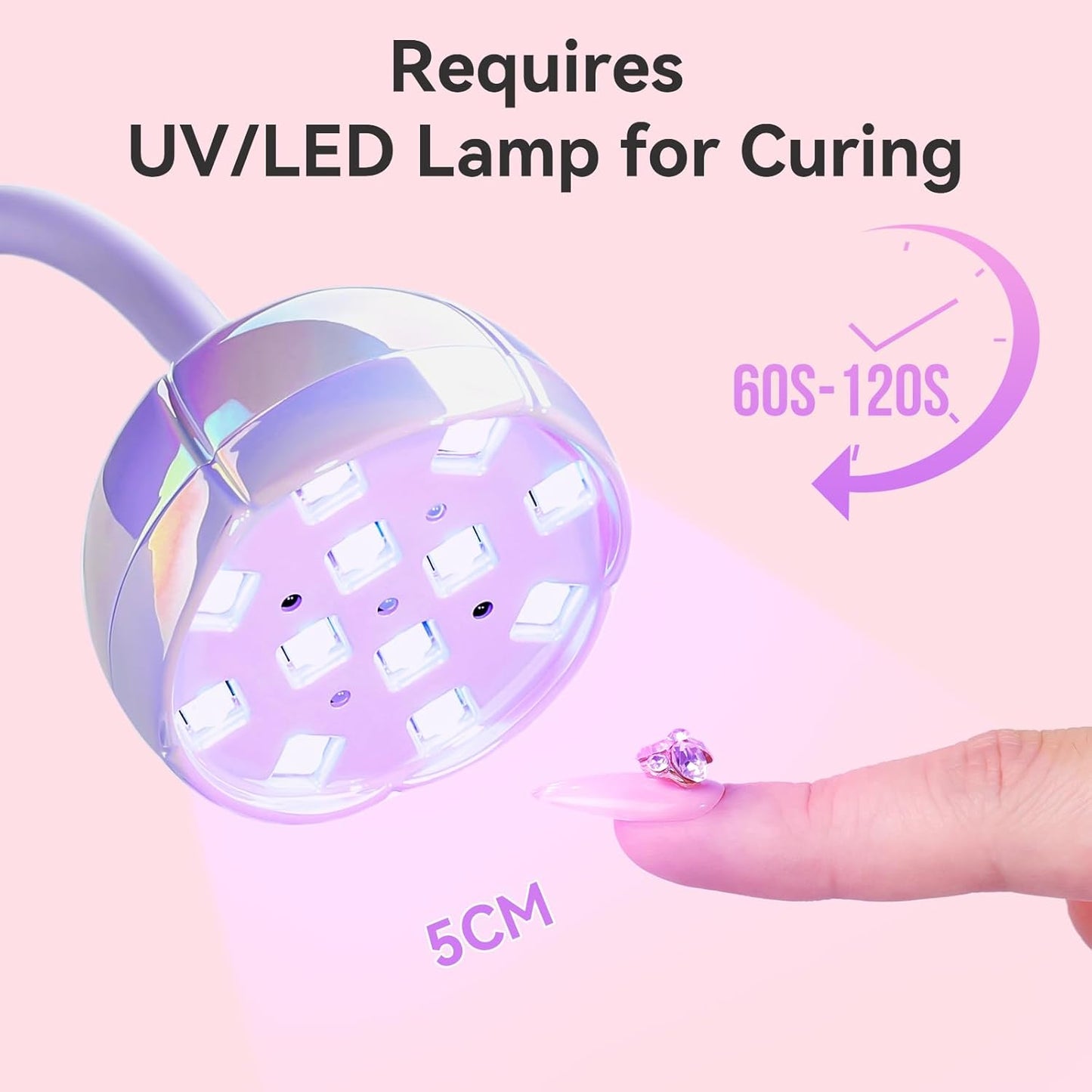 Makartt Nail Rhinestone Glue: Super Strong Gel Glue for Nail Art Decorations, Charms, 3D Bling, Gems, Jewel Diamonds 30ML Cured Need Beauty-Velvo Beauty