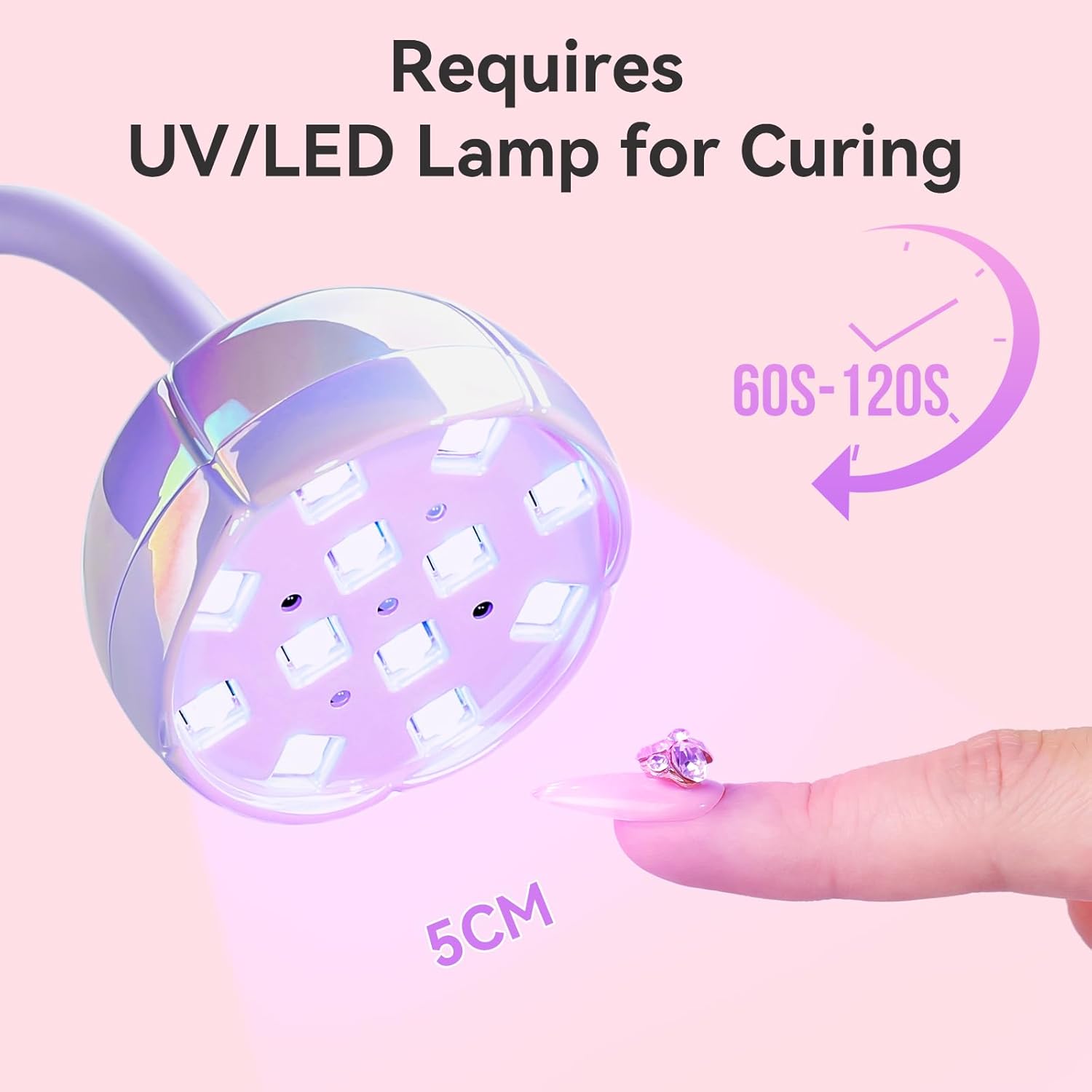 Makartt Nail Rhinestone Glue: Super Strong Gel Glue for Nail Art Decorations, Charms, 3D Bling, Gems, Jewel Diamonds 30ML Cured Need Beauty-Velvo Beauty