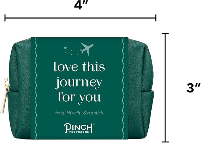 Pinch Provisions Travel Kit, includes 18 Must-Have Emergency Essential Items for Travelling, Ideal Road Trip or Airport Gift for Friends, Family & Peers, Portable Pouch-Velvo Beauty