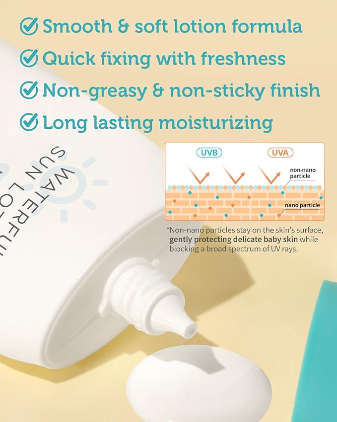 Sun Lotion SPF 40 & Sun Stick SPF 50-100% Zinc Oxide Mineral Sunscreen - No White Cast - Vegan Reef-Safe for Babies Kids Adults - Korean Skincare, 2.82oz & 0.49oz-Velvo Beauty