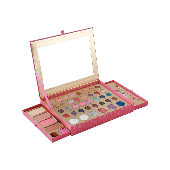 Profusion Cosmetics Sweet Holiday Festive Glam 46 Piece Eye and Face Essentials for Holiday Sparkle, Ultimate Holiday Glam Set With Highlighter, Blush, Contour, and More-Velvo Beauty