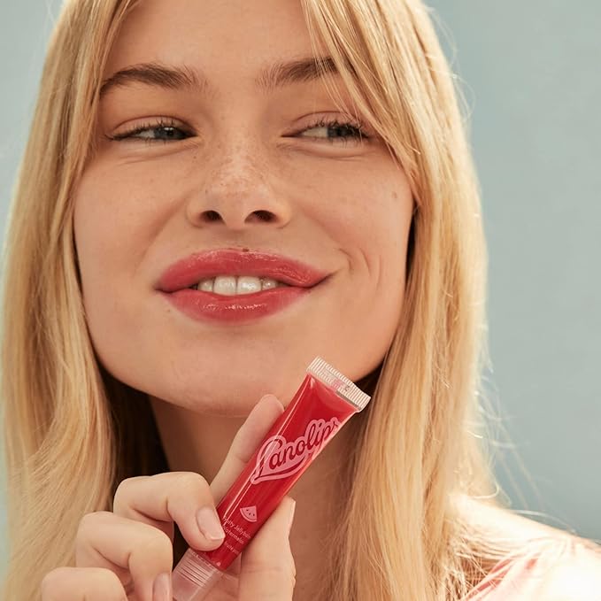 Lanolips Fruity Jellybalm, Watermelon - Tinted Lip Balm to Deepen, Brighten & Enhance - Moisturizing Lanolin Lip Balm & Lip Gloss for Everyday Lip Care (10g / 0.35oz)-Velvo Beauty
