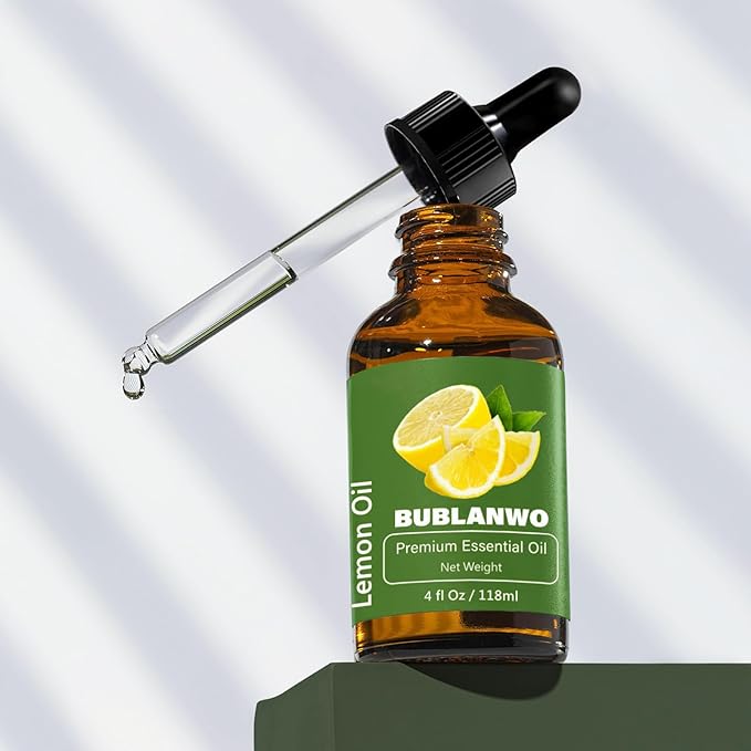 Lemon Essential Oil for Hair Scalp Massage 100% Pure and Natural Massage Aromatherapy 4 Fl Oz 118ML-Velvo Beauty