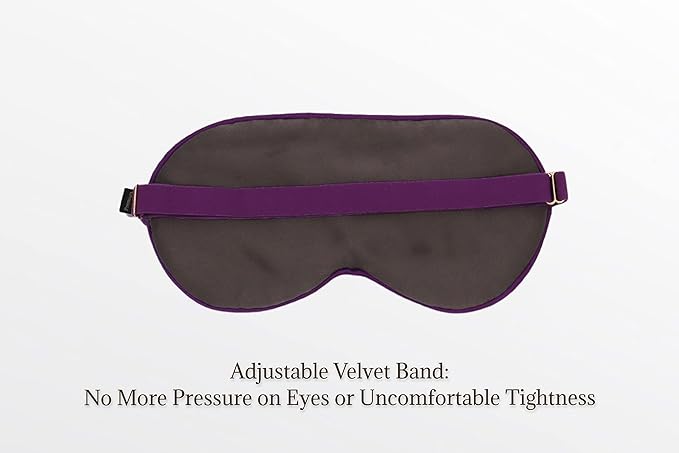 Premium Handcrafted 25 Momme Mulberry Silk Eye Mask for Sleeping (Purple Passion)-Velvo Beauty