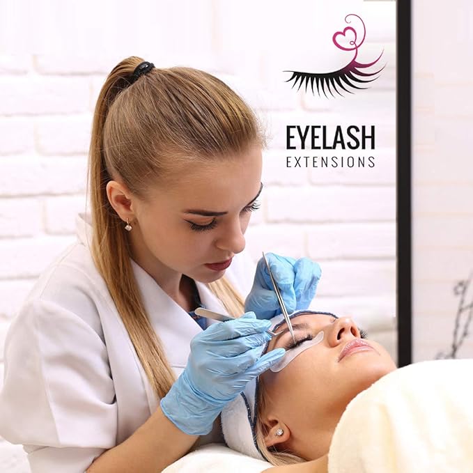 55 Pairs Set, Under Eye Hydrogel Pads, Professional Lint Free Eye Mask Eyelash Extension Gel Patches Kit for Adhesive Lash Beauty Tool (Pink)-Velvo Beauty