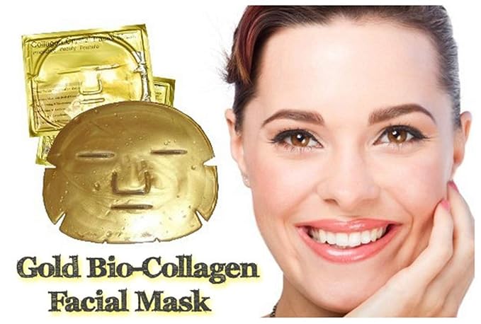 Luxurious 24k Gold Bio-collagen Facial Mask (5pcs)-Velvo Beauty