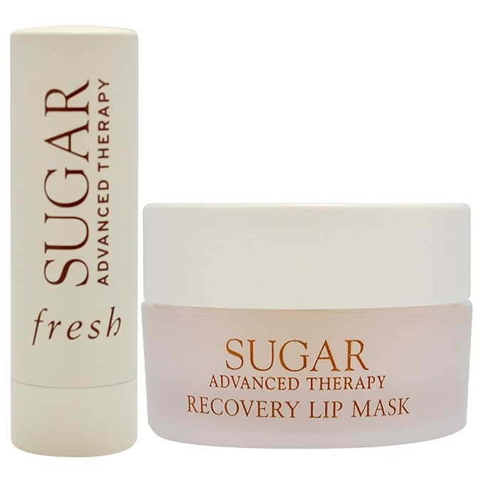 Lip Recovery Duo by Fresh for Women - 2 Pc 0.07oz Sugar Advanced Therapy Lip Treatment, 0.35oz Sugar Advanced Therapy Recovery Lip Mask-Velvo Beauty