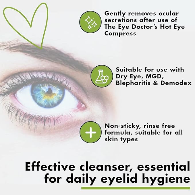 The Eye Doctor Tea Tree Lid Cleanser Twin Pack - 2X 100ml – Daily Hygiene Remove Debris & Make-up Eyelid Eyelashes – For Sensitive Eyes – Tea Tree Oil Argan Oil Coconut Oil & Micellar Water-Velvo Beauty