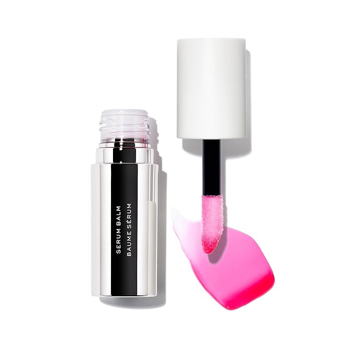 MAKE Serum Balm – Hydrating Lip Oil Treatment – Softening, Smoothing and Plumping Lip Cream – All Day Comfort, Gloss and Shine,Pink Cerise 0.15 Oz-Velvo Beauty