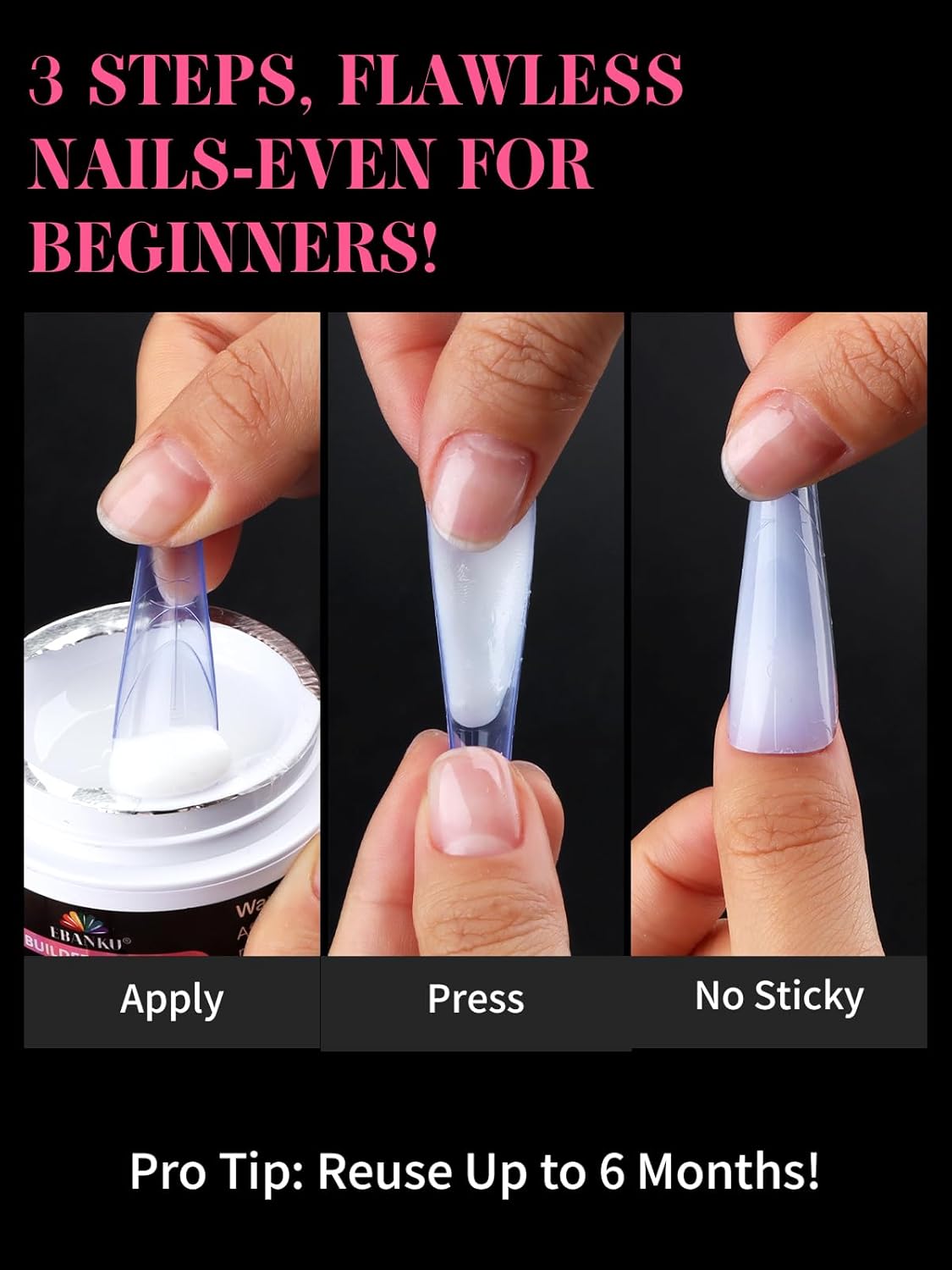 EBANKU 150Pcs Dual Nail Forms, Blue Poly Gel Nail Molds Square Full Cover Coffin Nail Tips Extension Forms for Gel Manicure Nail Art Design Salon&DIY-15 Sizes-Velvo Beauty