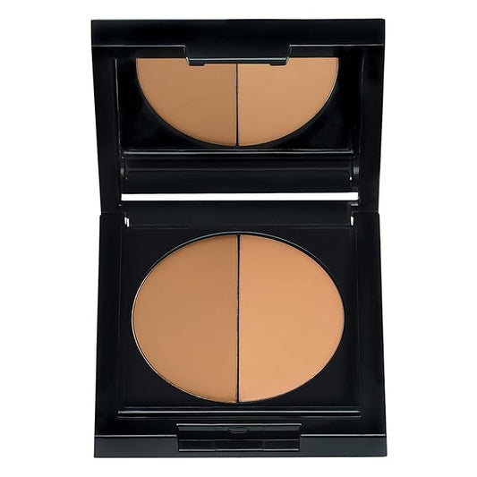 Duo Concealer - Double-Shade Compact Creamy Concealer - Smooth Texture Hides Imperfections - Even Matte Finish - Provides Full Coverage And Long Lasting Results - Sandlilja - 0.1 Oz-Velvo Beauty