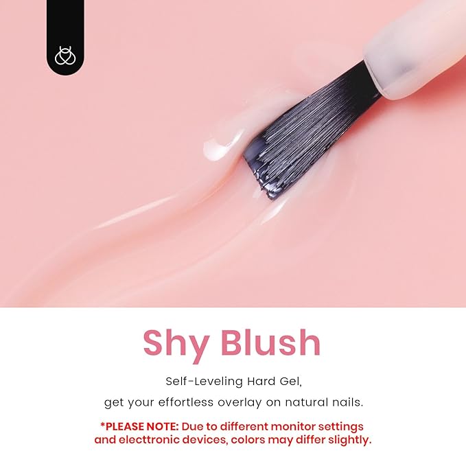 Beetles Builder Gel for Nails, 7 in 1 Pink Building Nail Gel Baby Pink Color Shy Blush Strengthener Gel for Nails Builder Apex & Extension Beauty Gift Sets for Women-Velvo Beauty