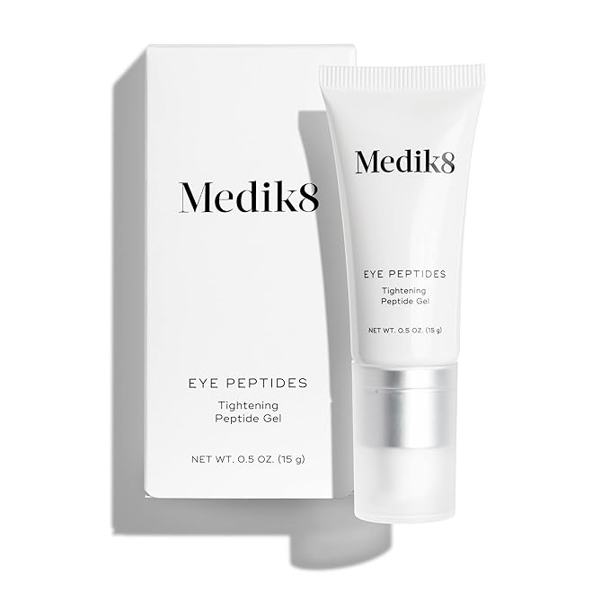 Medik8 Eye Peptides - Firming, Hydrating Daily Under Eye Skin Repair Gel - Smoothing, Tightening, Anti-Aging Treatment for Reducing Wrinkles - Plumping, Refreshing, Gentle Skin Regeneration - 0.5 oz-Velvo Beauty