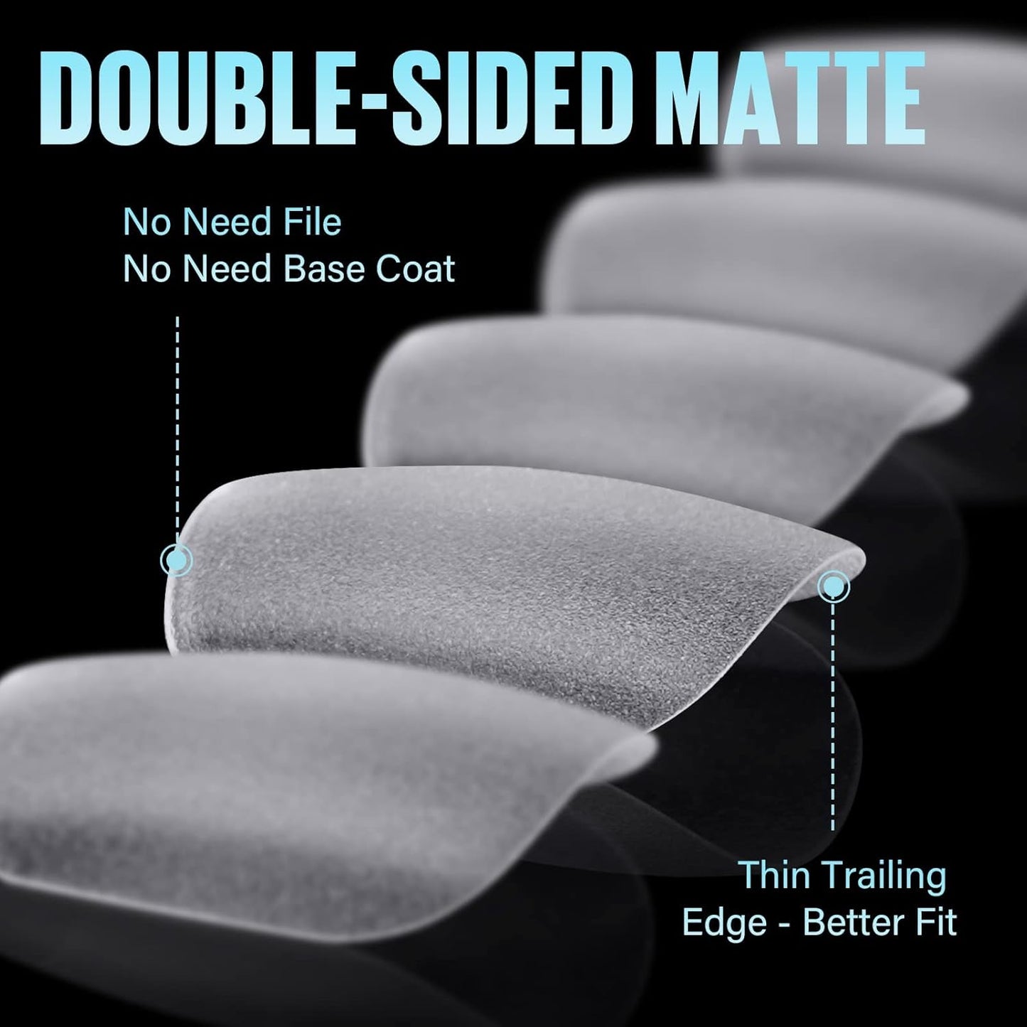 TOMICCA Extra Short Square Nail Tips, 240Pcs Acrylic Full Cover False Press on Nails Tips, 15 Sizes Pre-shaped Double-sided Matte Gel Fake nails for Extension-Velvo Beauty