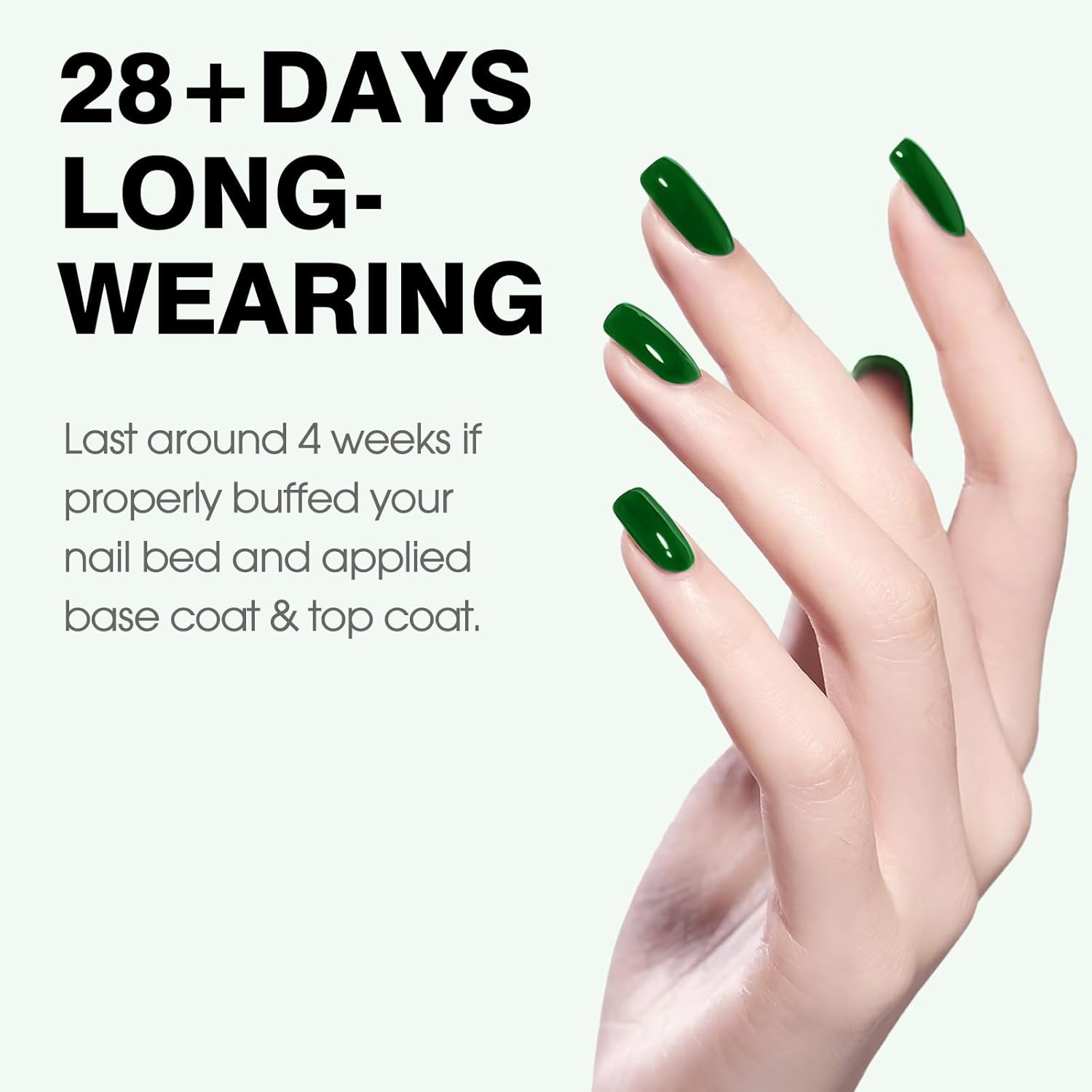 CANNI Green Gel Nail Polish, 1Pcs Emerald Dark Green Color Gel Polish Nail High Gloss Soak Off UV French Manicure Salon DIY-Velvo Beauty