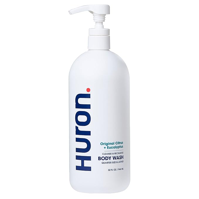 Huron Men's Moisturizing Body Wash - Crisp Citrus, Eucalyptus, Mint, Aromatic Greens - 32 fl oz-Velvo Beauty