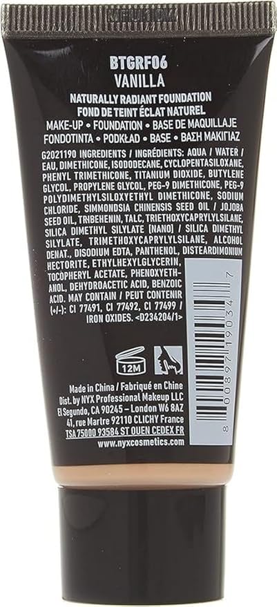 NYX PROFESSIONAL MAKEUP Born To Glow Naturally Radiant Foundation, Medium Coverage - Vanilla-Velvo Beauty