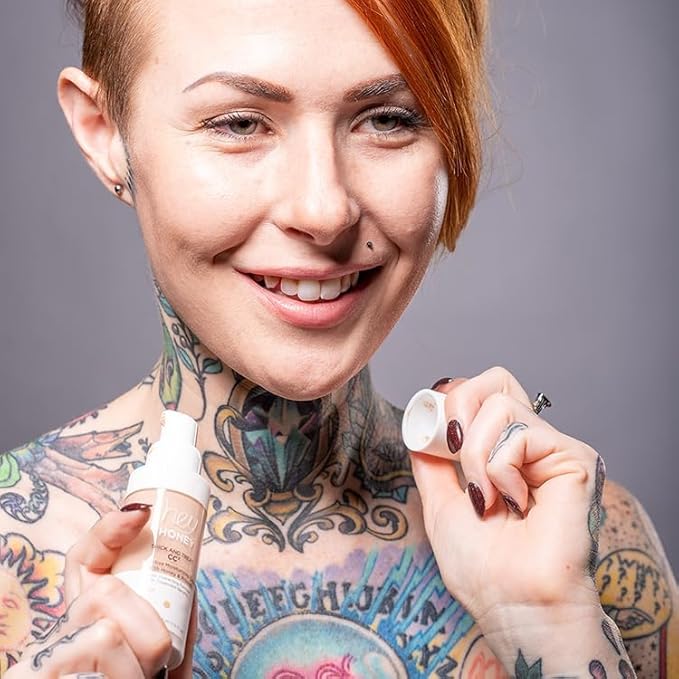 Hey Honey Trick and Treat CC² Cream SPF 46 | Active Moisturizing Color Correcting Cream with Honey & Propolis | Best Cover For Rosacea, Skin Redness & Mature Skin | Cruelty-Free | 1 oz (Fair Tone)-Velvo Beauty