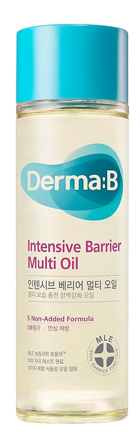 Derma B | Intensive Barrier Multi Body Oil | Moisturizing Non-Sticky Multi-Use Oil After Shower | 10 Botanical Skin Oil for Sensitive Skin | Korean Body Oils for Women & Men | 4.56 fl oz (135ml)-Velvo Beauty