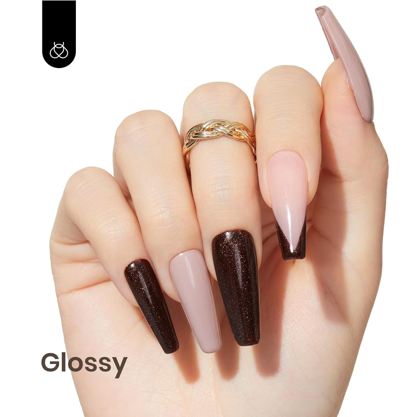 Beetles Brown Glitter Gel Nail Polish, 15ml Fall Chocolate Brown Jazz Club Soak Off Gel Polish Nail Art Manicure Salon DIY Gift for Women-Velvo Beauty