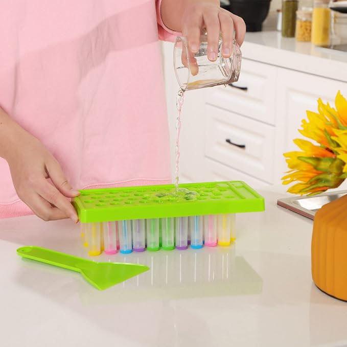 Maitys 2 Sets Lip Balm Tray and Spatula Portable Lip Balm Filling Tray and Spatula Set Lip Balm Tube Holder Lip Balm Tubes Tray Lip Balm Containers Lip Gloss Making Kit(Green)-Velvo Beauty