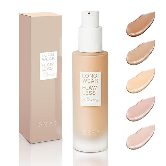 Liquid Foundation Makeup Natural True Skin Tone Full Coverage Concealer Flawless Complexion Blendable Longwear, 103, 1 fl. oz.-Velvo Beauty
