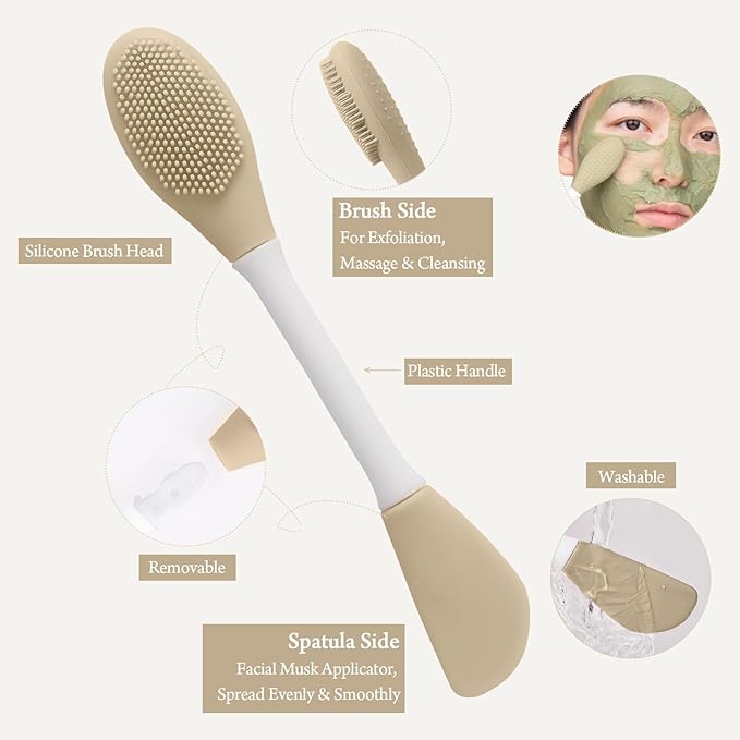 Real Perfection Gua Sha Facial Tools Face Roller for Wrinkles Jade Roller and Gua Sha Set, Scrubber Pore Brush Headband Skin Care Tools for Travel Skincare Routine Massaging Reducing Puffiness - Green-Velvo Beauty