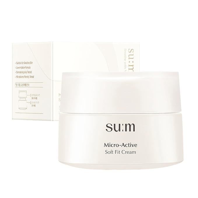 SU:M Micro-Active Soft Fit Cream (1.67 fl oz) - Deep Hydration for Elasticty, Sensitive Skin. Korean Skin Care. Peptides, Fermented Nutrients.-Velvo Beauty