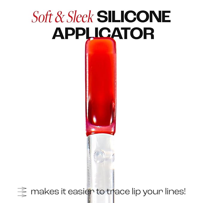 Rouge Star Plumping Lip Tattoo (0.17 oz) - 72-HR Long Lasting Waterproof Peel Off Lip Stain - Transfer-Proof, Non -Sticky Hydrating Matte Lip Tint Tattoo (Classic Red)-Velvo Beauty