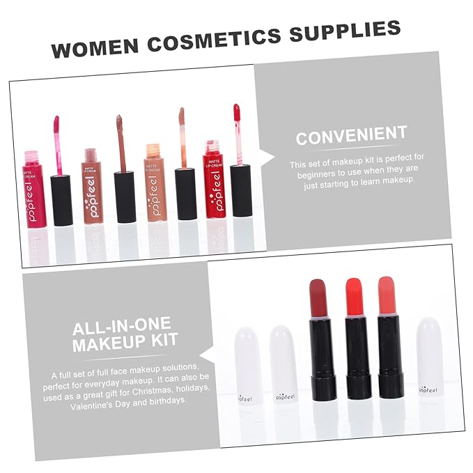 1 Set women's makeup set Eyebrow Pencil All-in-one Makeup Kit Makeup Multi- Makeup Kit Professional Foundation Cosmetics Supplies One-piece student mascara-Velvo Beauty