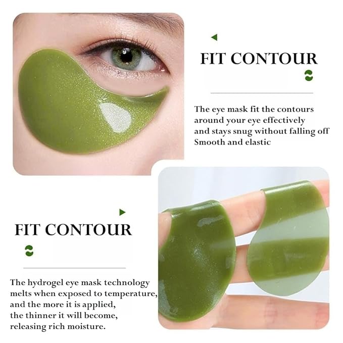 Under Eye Patches - 24K Gold Eye Mask,Moisturizing Serum for Firming, Brightening, and Relieving Eye Fatigue - Under Eye Patches for Dark Circles and Puffiness (seaweed)-Velvo Beauty