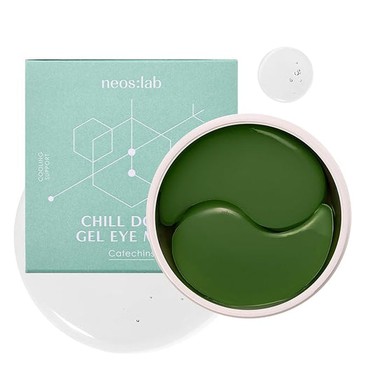 Chill Down Gel Eye Mask 60ea (30pairs) - Cooling Hydrogel Eye Patch with Catechins, Arnica Flower, Vitamins, Caffeine for Relieving Tired Eye Area, Brightening, Reducing Eye Bags, Puffy Eye-Velvo Beauty