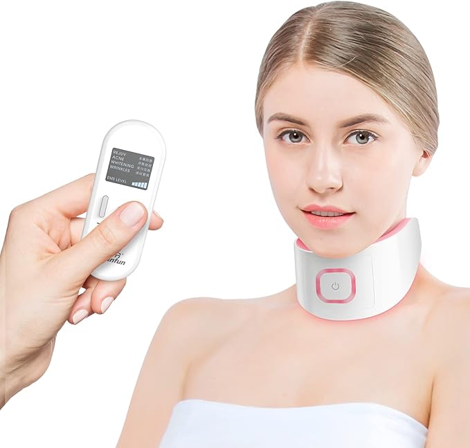 Intelligent Neck Lifting Device, 3 Color LED Neck Massager with Remote Control for Facial Massager | at Home Skin Care Tool-Velvo Beauty