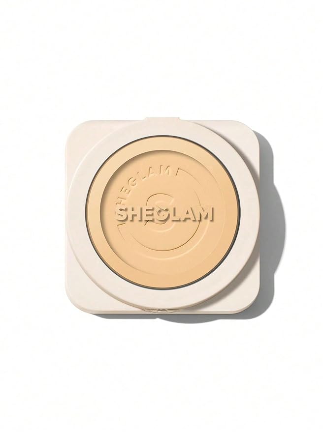 SHEGLAM SKin-Focus Full Coverage Powder Foundation Oil-Control Lightweight Face Pressed Powder Makeup-Linen-Velvo Beauty