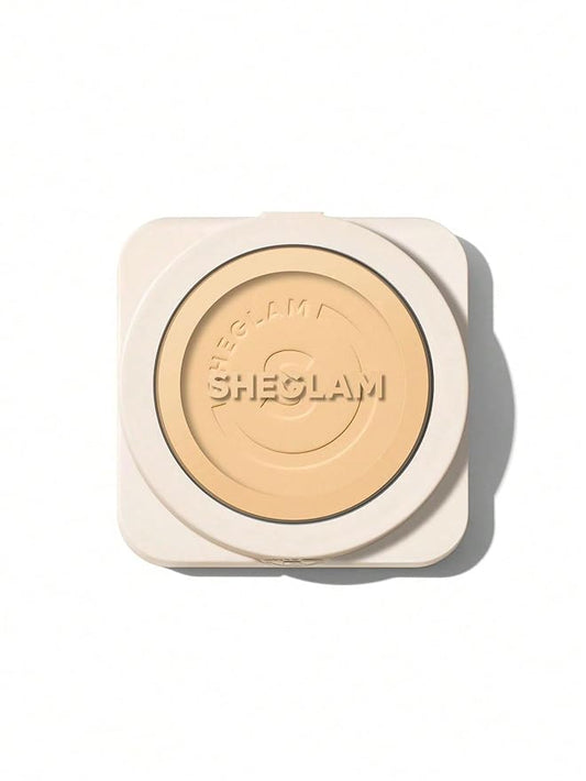 SHEGLAM SKin-Focus Full Coverage Powder Foundation Oil-Control Lightweight Face Pressed Powder Makeup-Linen-Velvo Beauty