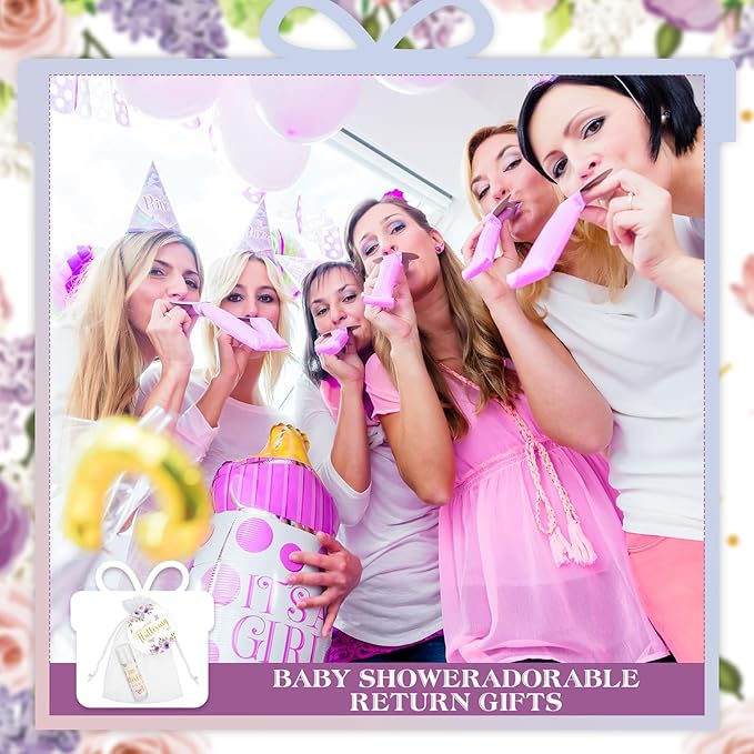 Fumete 50 Pack Butterfly Baby Shower Party Gifts Favors Bulk Lip Balms for Guests Boys Girls Neutral Gender Reveal Favors for Baby Shower Prizes Souvenirs Bags Stuffer Classroom Prizes-Velvo Beauty