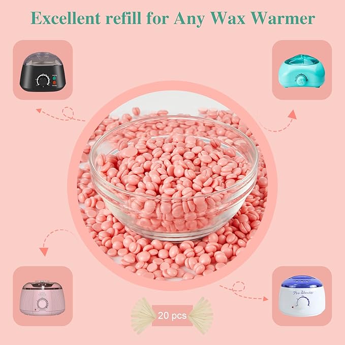 PURPLESKY Wax Beads Bulk - Painless 40oz Summer Hard Wax Beads for Body Bikini Leg Back Underarm Chest Eyebrow Ear Nose Long Lasting Waxing for Women Men-Velvo Beauty