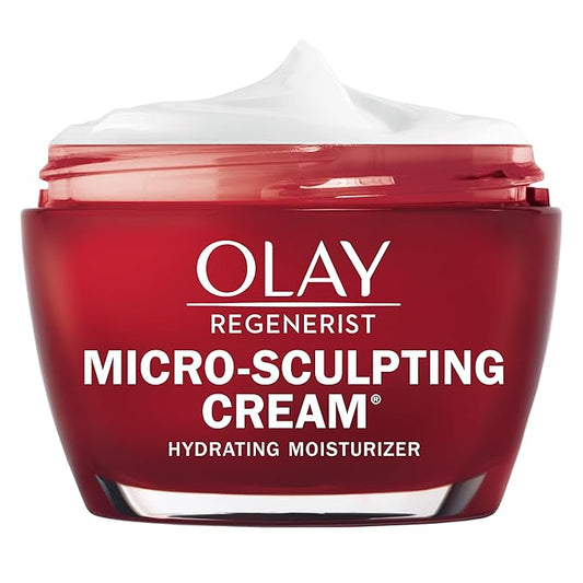 Olay Face Moisturizer, Regenerist Micro-Sculpting Facial Cream for Women - Instant Hydration, Anti-Aging, Anti-Wrinkle, Firming Skin Care - Hyaluronic Acid, Niacinamide, Amino Peptides, 1.7 Oz-Velvo Beauty