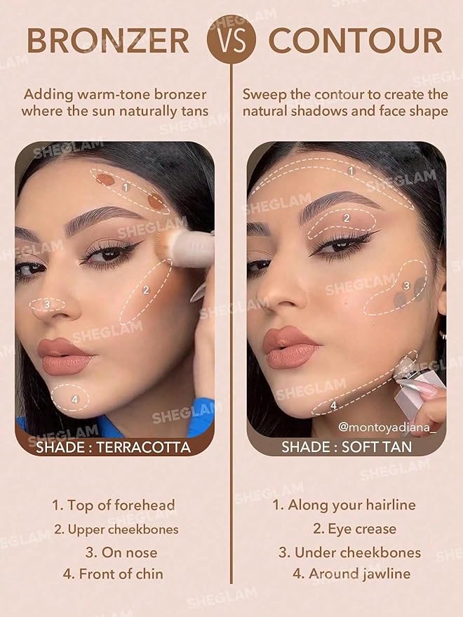 SHEGLAM Sun Sculpt Cool Toned Liquid Contour Stick Long Lasting Cream Bronzer Makeup - Soft Tan-Velvo Beauty
