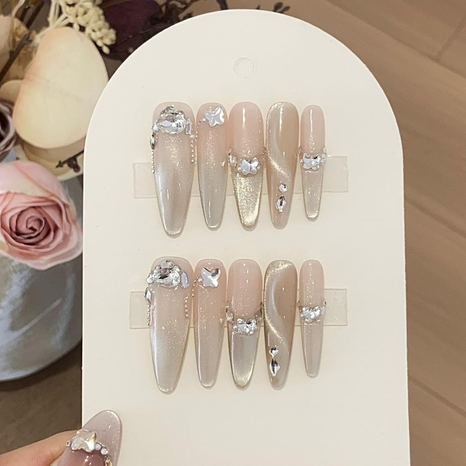 18 Types of 900 Special-Shaped Diamonds + 3200 Flat-Bottomed Nail Rhinestones, Clear Nail Crystal Gems Stone DIY Crafts for Shoes, Clothes, Jewels-Velvo Beauty