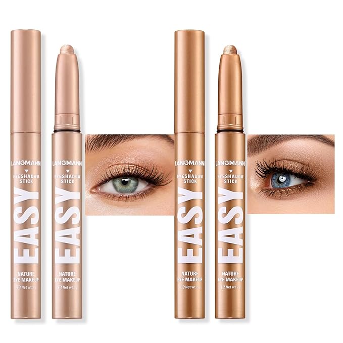 Jolilab Eyeshadow Stick Set, 8 Colors Matte Professional Bright-Colored Contouring and Highlight Eyeshadow Stick, Cream Waterproof Long Lasting High Pigmented Eye Shadow (2, 08+10)-Velvo Beauty