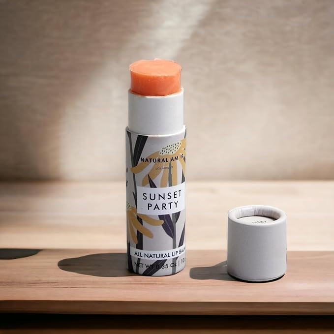 Natural Amor All Natural Lip Balm - 0.3oz Paper Tube - Handcrafted with Beeswax, Vitamin E, Essential Oil and Coconut Oil - Cruelty-Free, Citrus Scent-Velvo Beauty
