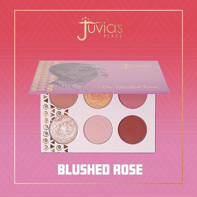 Juvia's Place Palette Blushed Rose - Rosy, Pinks, Rose-Gold, Shades of 6, Professional Eye Makeup, Pigmented Makeup Palette-Velvo Beauty