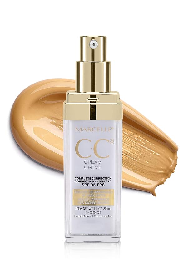 Marcelle CC Cream SPF 35, Golden Glow Universal Tint, Skin Enhancer, Paraben-Free, 1 Fl. Oz.-Velvo Beauty