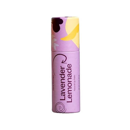 Plant Therapy Lavender Lemonade Natural Lip Balm 0.3 oz (8.5 g) Simple, Natural Ingredients & Packaged in Eco-Friendly Recyclable Cardboard-Velvo Beauty