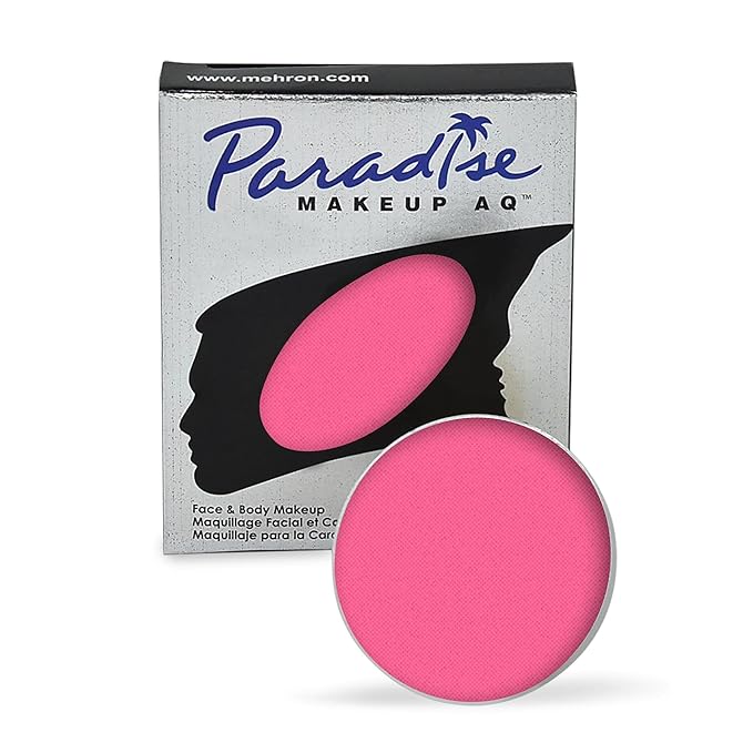 Mehron Makeup Paradise Makeup AQ Refill Size | Stage & Screen, Face & Body Painting, Cosplay, and Halloween | Water Activated Face Paint, Body Paint, Cosplay Makeup .25 oz (7 ml) (LIGHT PINK)-Velvo Beauty