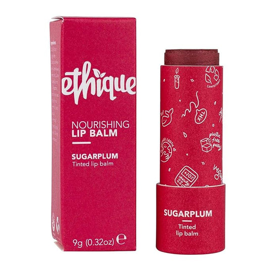 Ethique Sugarplum Nourishing Tinted Lip Balm - Plastic-Free, Vegan, Cruelty-Free, Eco-Friendly, 0.32 oz (Pack of 1)-Velvo Beauty