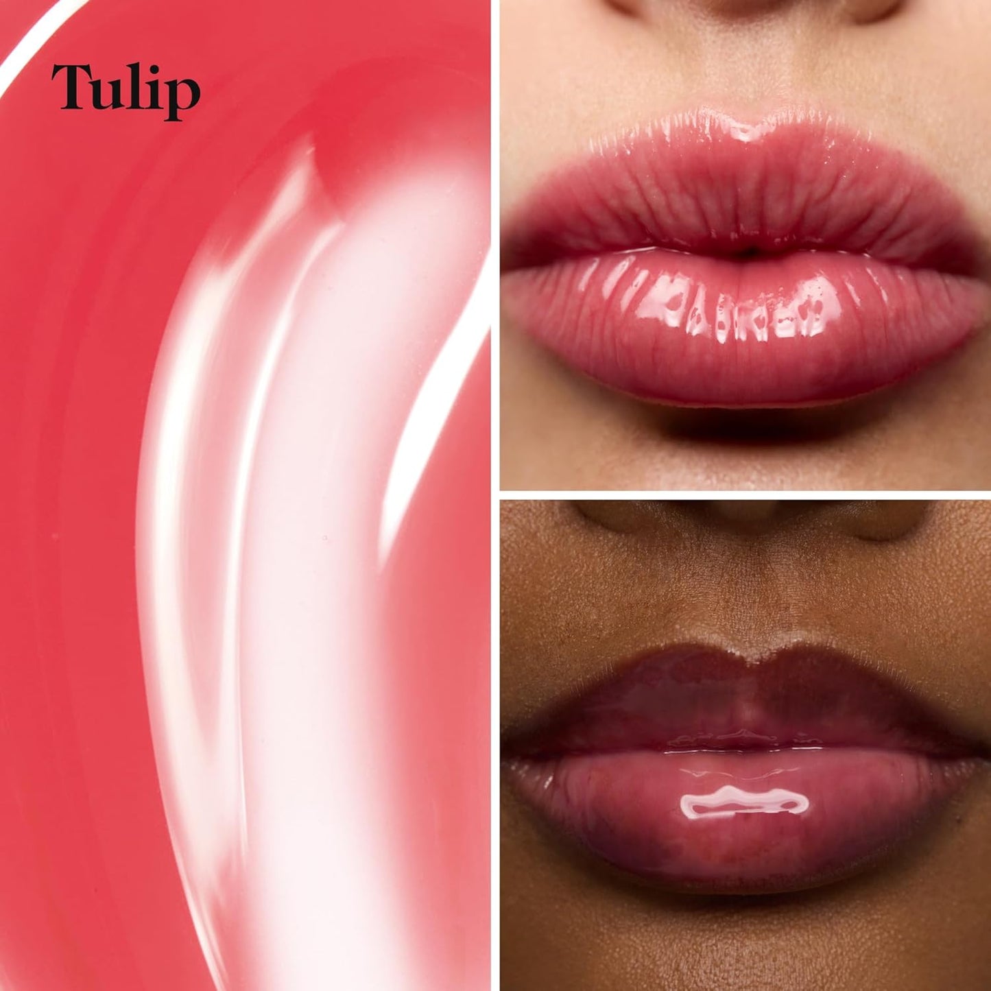 goop Beauty Hydra-Barrier Gel Gloss | Hydrating Lip Gloss to Moisturize & Plump Lips | Hyaluronic Acid & Vitamin E | Tulip - Sheer Hot Pink | 0.13 oz-Velvo Beauty